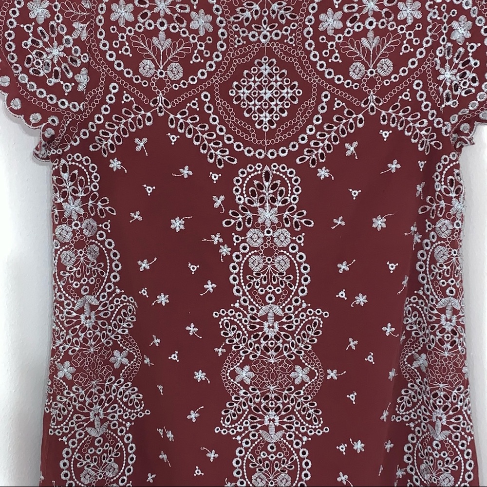 Anthropologie Feather Bone Ynez Eyelet Tunic Dress - Picture 7 of 10